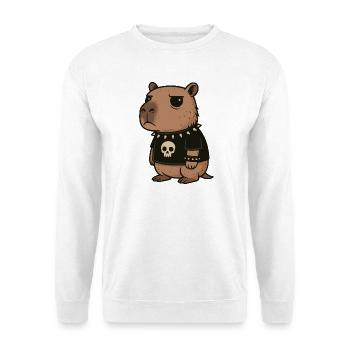 Goth Capybara Drôles Emo Punk Rongeurs - Sweat-shirt Unisexe - blanc - Devant