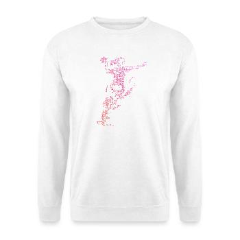 Kurz und klar Handball fuer Frauen - Unisex Pullover - Weiß - Vorne