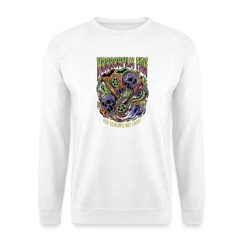Horror Movie Fan Neon Skull - Unisex Sweatshirt - white - Front