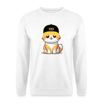 Swag cat - cool cat - Unisex Sweatshirt - white - Front