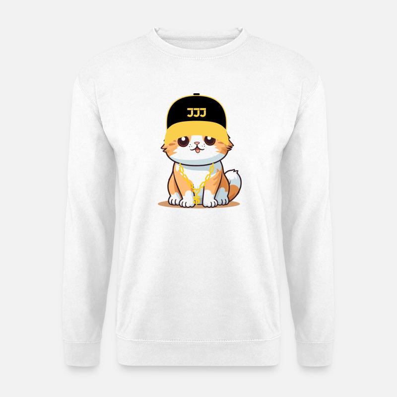 Swag-Katze – coole Katze - Unisex Pullover - Weiß