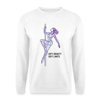 Pole Dance Line Art – Strong Woman Gift - Unisex Sweatshirt - white - Front