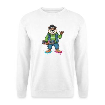 Trailbrawler Biber Skateheld - Unisex Pullover - Weiß - Vorne