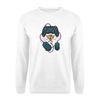 Neon Gaming Trophäe - Unisex Pullover - Weiß - Vorne