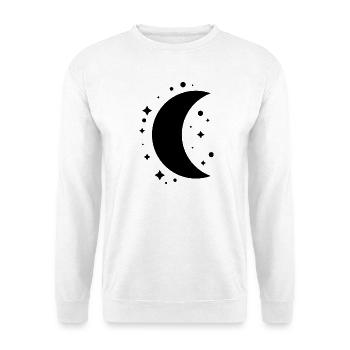 Mond und Sterne - Unisex Pullover - Weiß - Vorne
