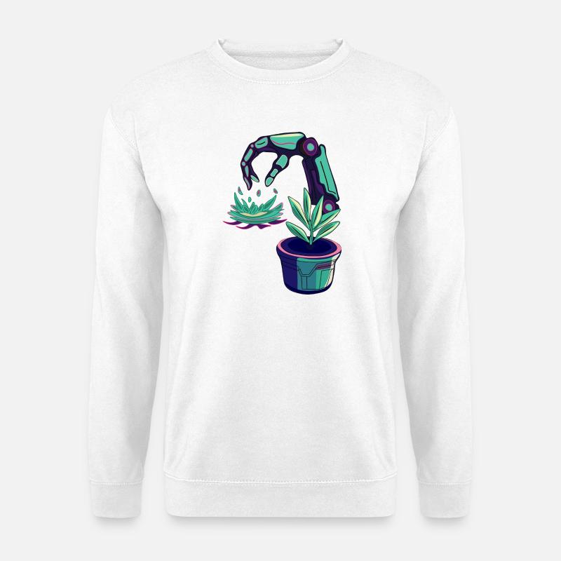Neon robots - Unisex Sweatshirt - white