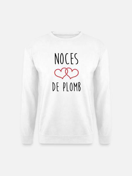 Lead Wedding 14 Jahre Ehe - Unisex Pullover - Weiß