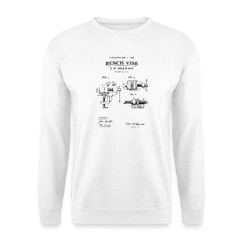 Blueprint Bench Vice Patent Sketch T-Shirt - Unisex Pullover - Weiß - Vorne