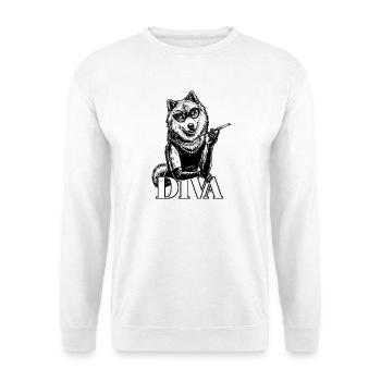 Eurasier | Diva - Unisex Pullover - Weiß - Vorne