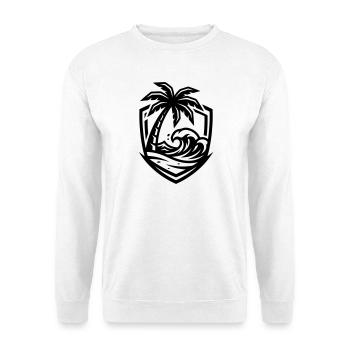 Mer de la plage des palmiers - Sweat-shirt Unisexe - blanc - Devant