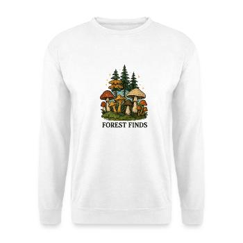 Waldfunds Pilz-Entdeckung - Unisex Pullover - Weiß - Vorne