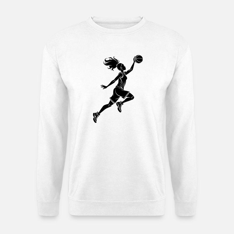 Basketballmädchen - Unisex Pullover - Weiß