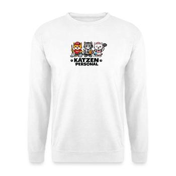 Katzen Personal Trio Büro Maskottchen - Unisex Pullover - Weiß - Vorne