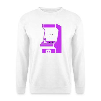 Arcade Silhouette Slot Machine - Unisex Sweatshirt - white - Front