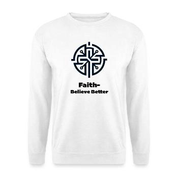 Kreisgeometrie Mandala-Circuit - Unisex Pullover - Weiß - Vorne