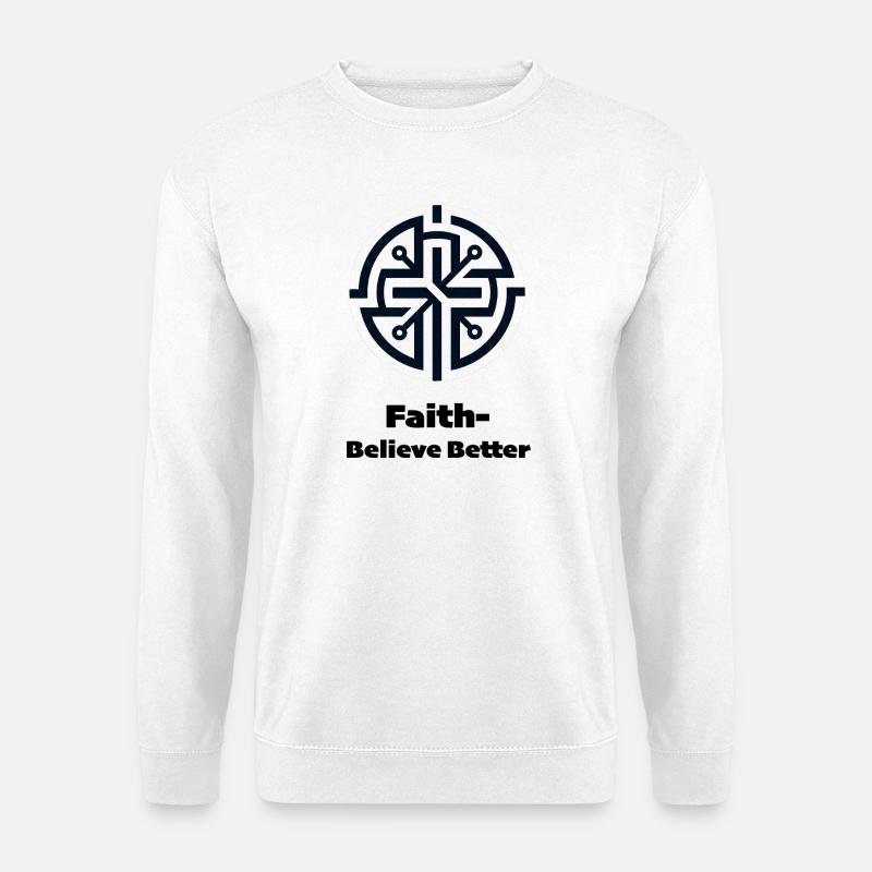 Circular Geometry Mandala-Circuit - Unisex Sweatshirt - white