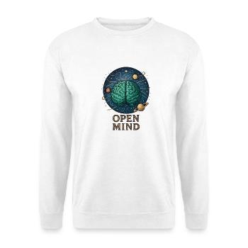 Offener Geist im Weltraum - Unisex Pullover - Weiß - Vorne