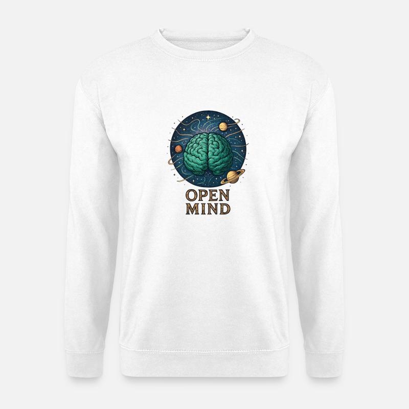 Offener Geist im Weltraum - Unisex Pullover - Weiß