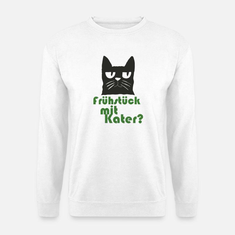 fruehstueck_mit_kater - Unisex Sweatshirt - white