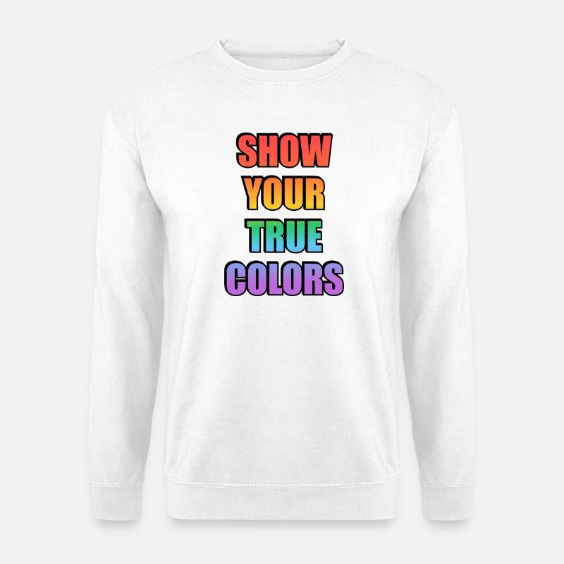 Zeig dein wahres Gesicht - Unisex Pullover - Weiß