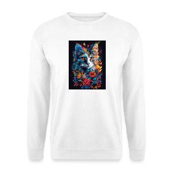 Cat_04 - Unisex Sweatshirt - white - Front