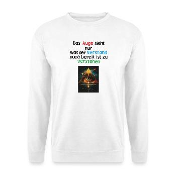 Das_Auge - Unisex Pullover - Weiß - Vorne