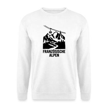 Französische Alpen - Unisex Pullover - Weiß - Vorne