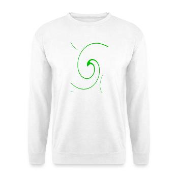 Neon spiral on black - Unisex Sweatshirt - white - Front