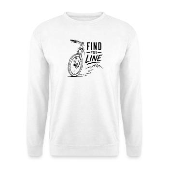 Find your line Mountain Bike - Unisex Sweatshirt - white - Front