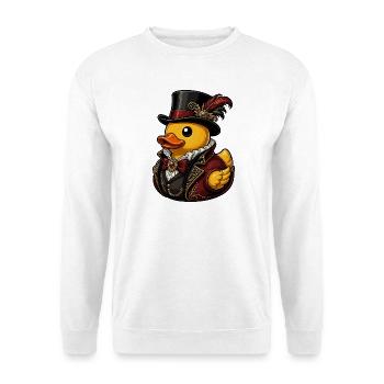 Victorian duck cavalier duck - Unisex Sweatshirt - white - Front