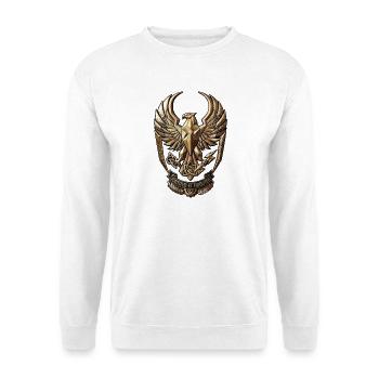 Erhabener Adler Wappen – Fortiter et Fideliter - Unisex Pullover - Weiß - Vorne