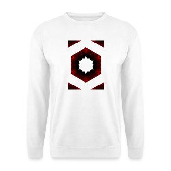 Fire Kaleidoscope Hexagon Pattern - Unisex Sweatshirt - white - Front
