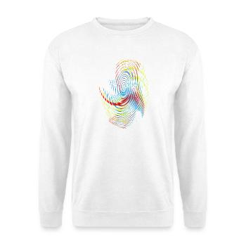 Motif de néon en spirale arc-en-ciel - Sweat-shirt Unisexe - blanc - Devant