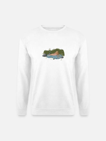 Wasserruhe im Grünen - Unisex Pullover - Weiß