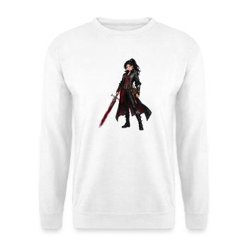 Anime Vampir Jäger im Anime-Stil - Unisex Pullover - Weiß - Vorne - Alina (178cm) & Michal (187cm)