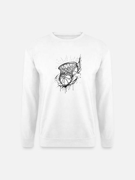 Basketball Korb - Unisex Pullover - Weiß