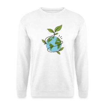 Die wachsende Welt - Unisex Pullover - Weiß - Vorne - Alina (178cm) & Michal (187cm)