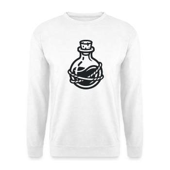 Zaubertrank Flasche Icon - Unisex Pullover - Weiß - Vorne - Alina (178cm) & Michal (187cm)