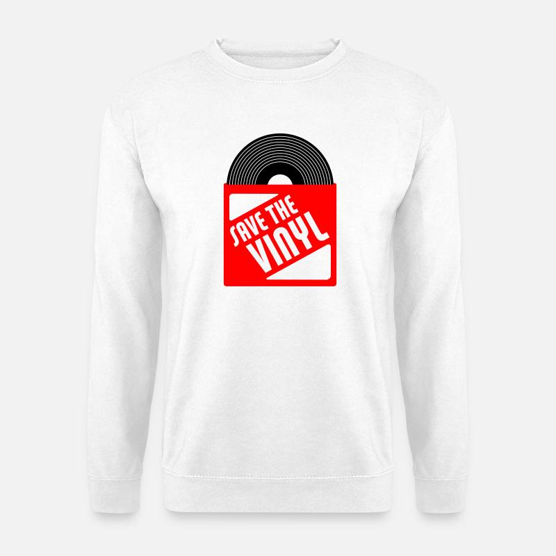 save the vinyl - Unisex Pullover - Weiß