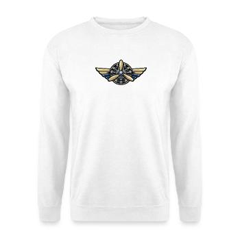 Emblème vintage d’hélice volante - Sweat-shirt Unisexe - blanc - Devant
