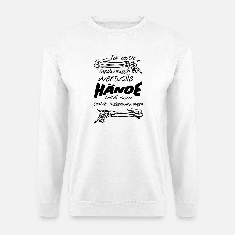 Medizinisch wertvolle Hände Geschenk Medizin - Unisex Pullover - Weiß