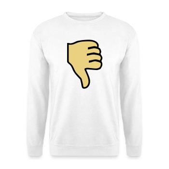 2541614 15419361 pouce - Sweat-shirt Unisexe - blanc - Devant