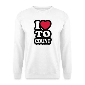 I love to count - J'aime compter - Sweat-shirt Unisexe - blanc - Devant