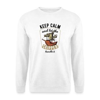 Keep Calm Sailing - Unisex Pullover - Weiß - Vorne