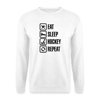 Eat Sleep Hockey Repeat - Unisex Sweatshirt - white - Front