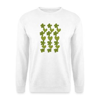 mosaïque de fleurs de cœurs - Sweat-shirt Unisexe - blanc - Devant