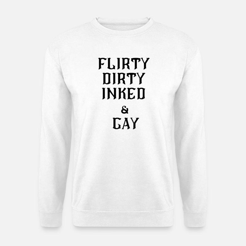 Flirty lesbian text - Unisex Sweatshirt - white