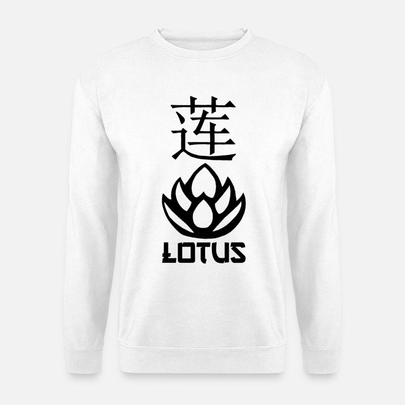 Schwarzer Lotus und Asien - Unisex Pullover - Weiß