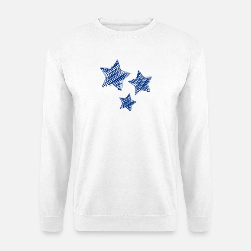 STERN. STERNE. STERN. STERNE. FEST. JAHRESTAG - Unisex Pullover - Weiß