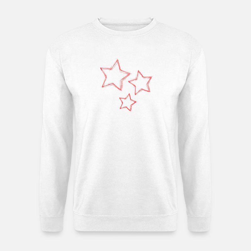 STERN. STERNE. STERN. STERNE. FEST. JAHRESTAG - Unisex Pullover - Weiß
